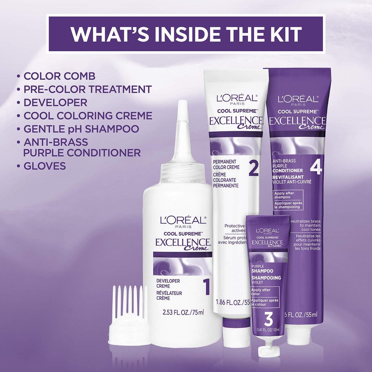 L'Oreal Paris Cool Supreme Permanent Hair Color, Ash, Ultra Ash Light Brown 6UA Beauty & Personal Care L'Oreal Paris