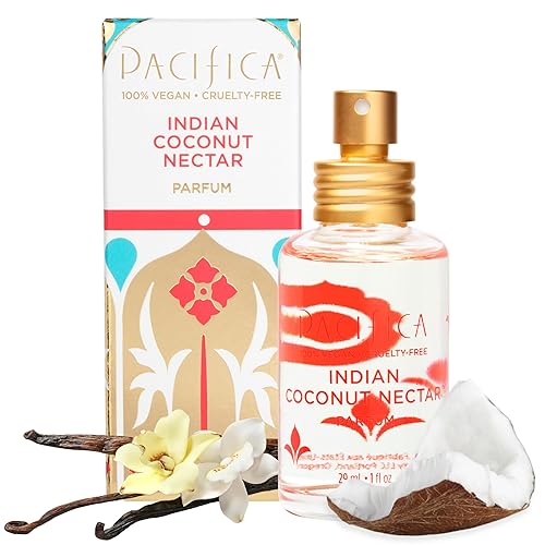 Pacifica Indian Coconut Nectar Perfume Spray - Tropical Vanilla & Coconut Fragrance, Layerable Beachy Perfume for Women, Clean, Non-Toxic, Vegan Beauty & Personal Care Pacifica