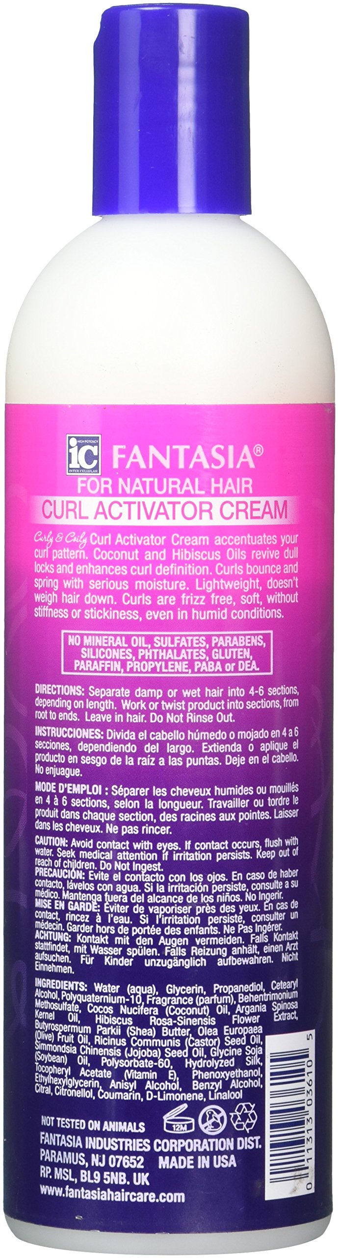 Fantasia Curly & Coily Curl Activator Cream, 12.5 Oz Beauty & Personal Care Fantasia