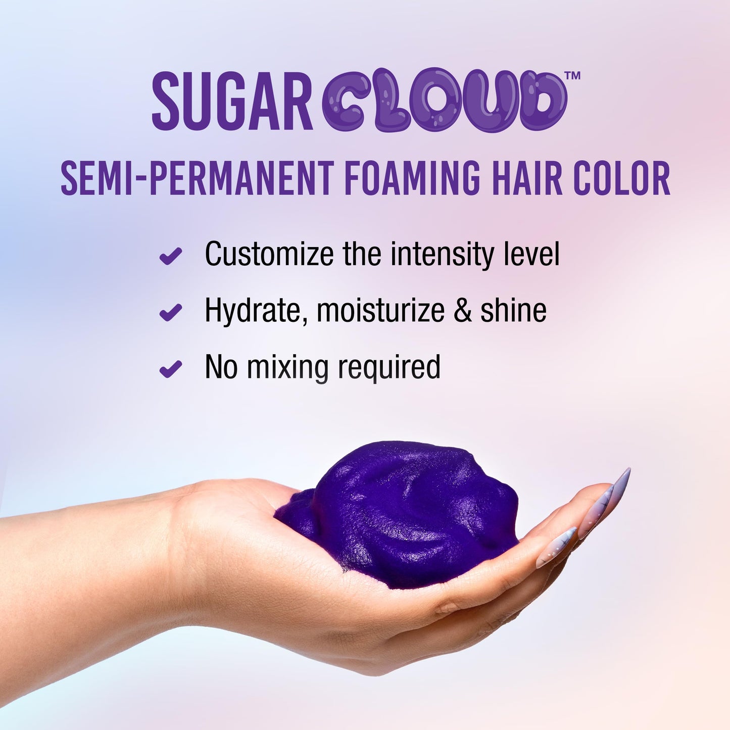 Punky Sugar Cloud Semi-Permanent Foam Hair Color, Poprock - Vibrant Hair Dye for Long-Lasting Color, Easy Application Foam Hair Dye, 6 fl oz. Beauty & Personal Care Punky