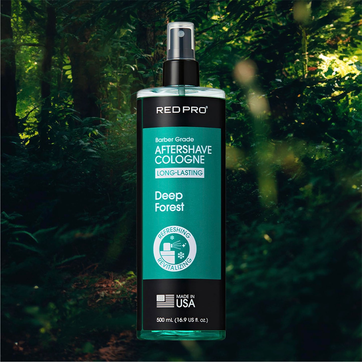 RED Pro GROOMANE Cooling Aftershave Cologne for Men, Barber-Grade Post-Shave Splash, Long-Lasting Scent, Soothes with Aloe, Fast-Drying, Tone Skin Beauty and Personal Care RED Pro