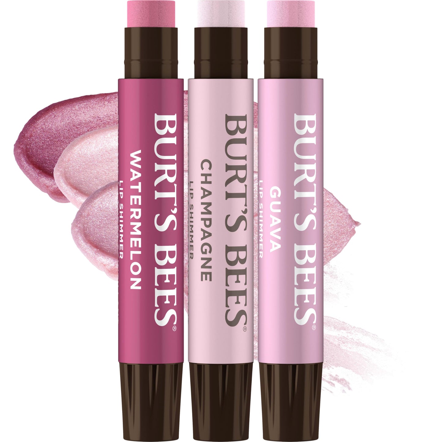 Burt's Bees Lip Shimmer Pink Collection, Tinted Lip Balm Stick, Moisturizing for All Day Hydration with Natural Glowy Pigmented Finish & Buildable Beauty & Personal Care Burt's Bees