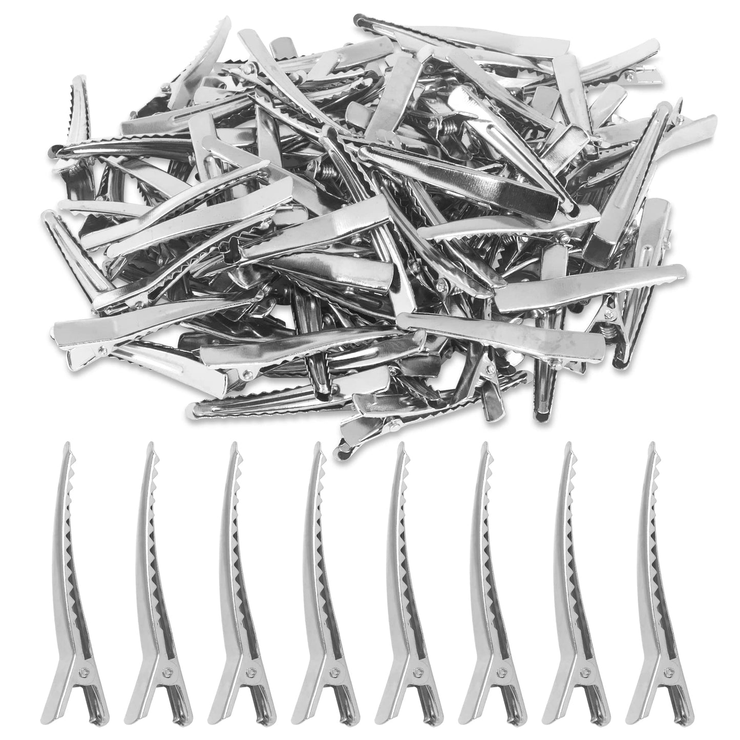 Super Z Outlet 4.5cm Silver Alligator Teeth Prongs Clips Holders for Hair Care, Arts & Crafts Projects, Dry Hanging Clothing, Office Paper Document Beauty & Personal Care Super Z Outlet