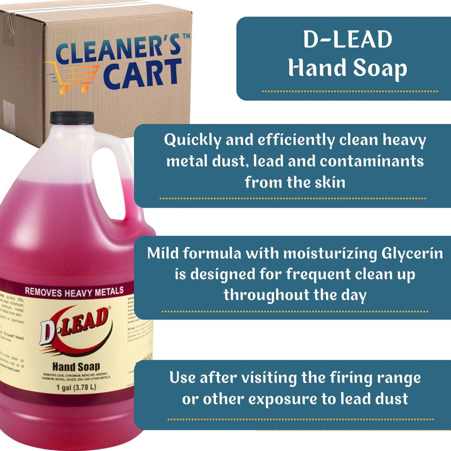 Cleaner's Cart D-LEAD Hand Soap, 4222ES-001, 1 gallon Beauty & Personal Care Cleaner's Cart