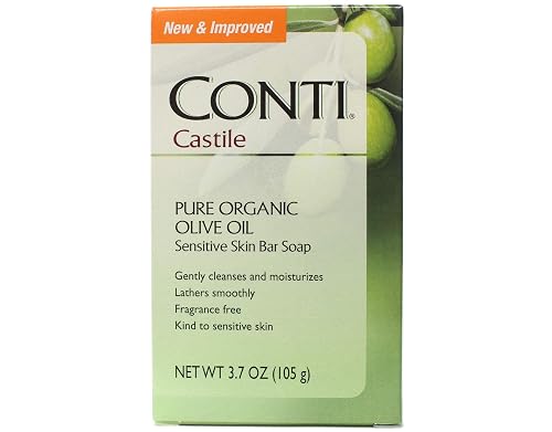 Conti Castile Pure Organic Olive Oil Sensitive Skin Bar Soap, Paraben Free, Fragrance Free, 3.5 oz Beauty & Personal Care CONTI