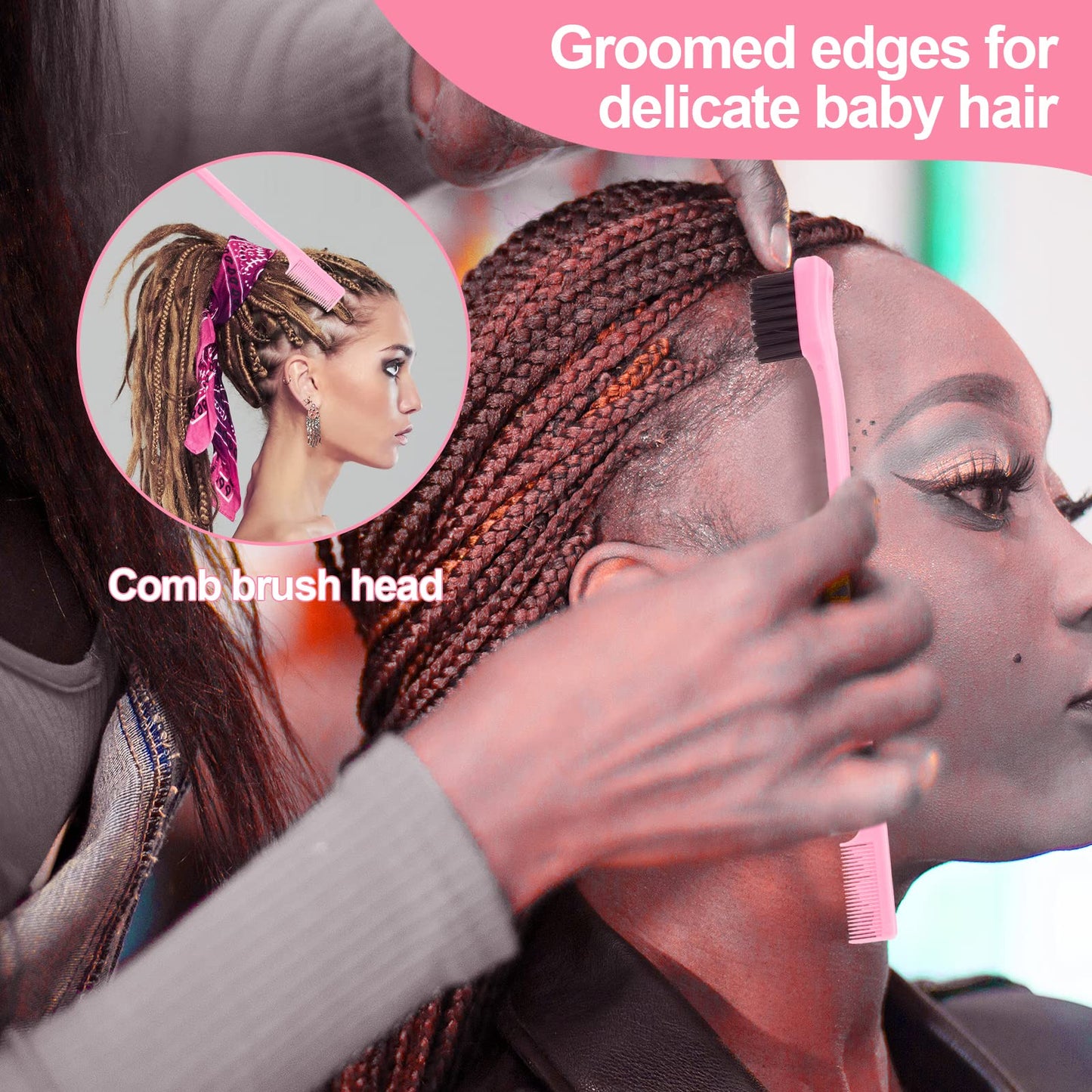 SWEET VIEW 3Pcs Slick Back Hair Brush Beauty and Personal Care SWEET VIEW