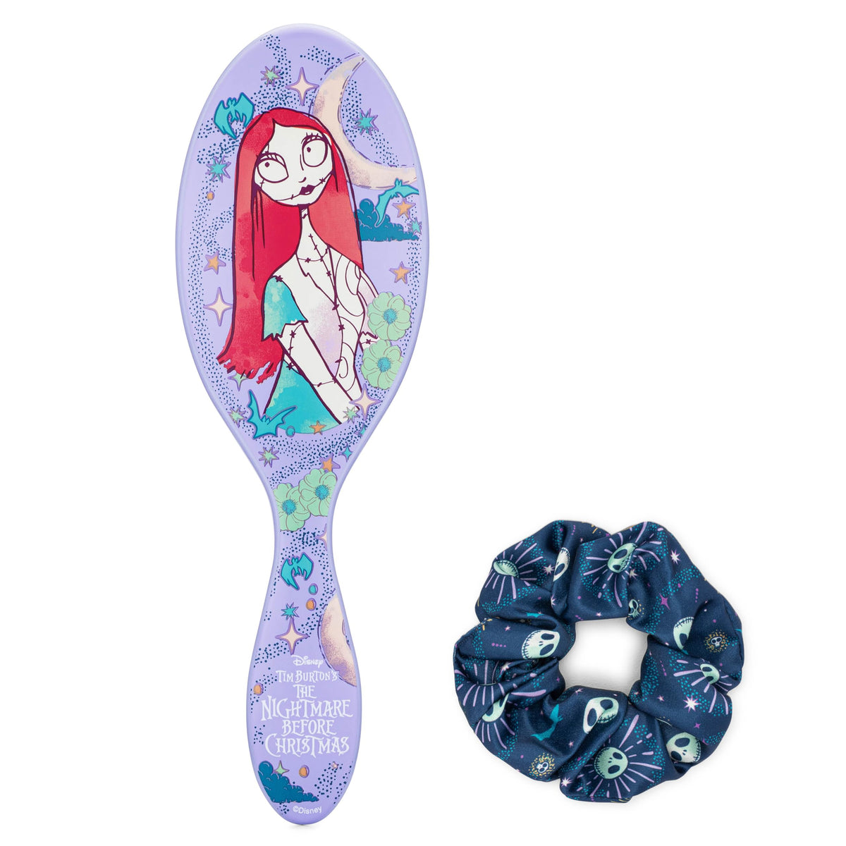 Wet Brush Detangle & Style Duo Kit, Sally (Nightmare Before Christmas) - Ultra-Soft IntelliFlex Bristles - Detangling Brush Glides Through Tangles For