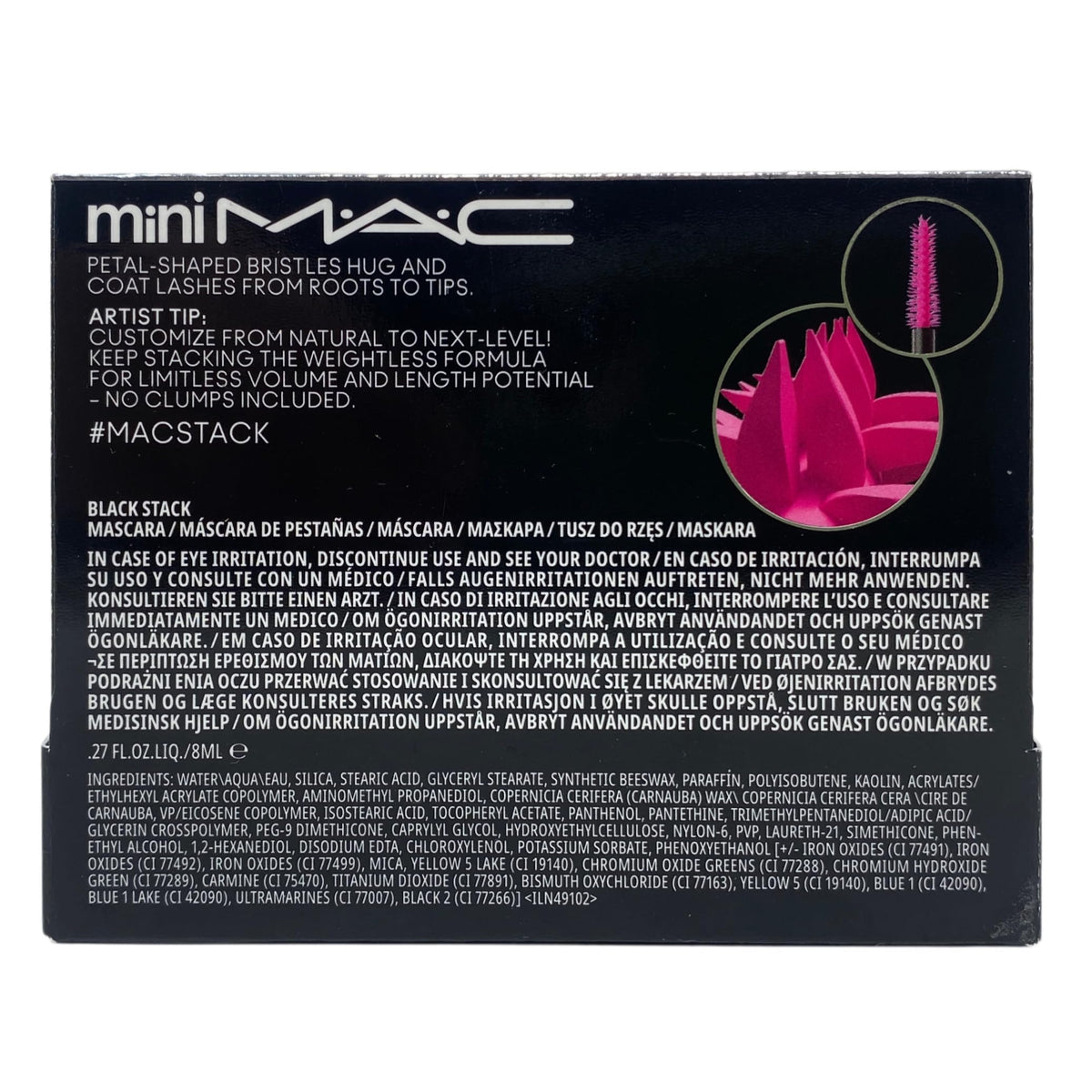 M·A·C Cosmetics Mini M·A·CStack Infinite-Build Volume + Length Mascara - 0.27 fl oz / 8 mL