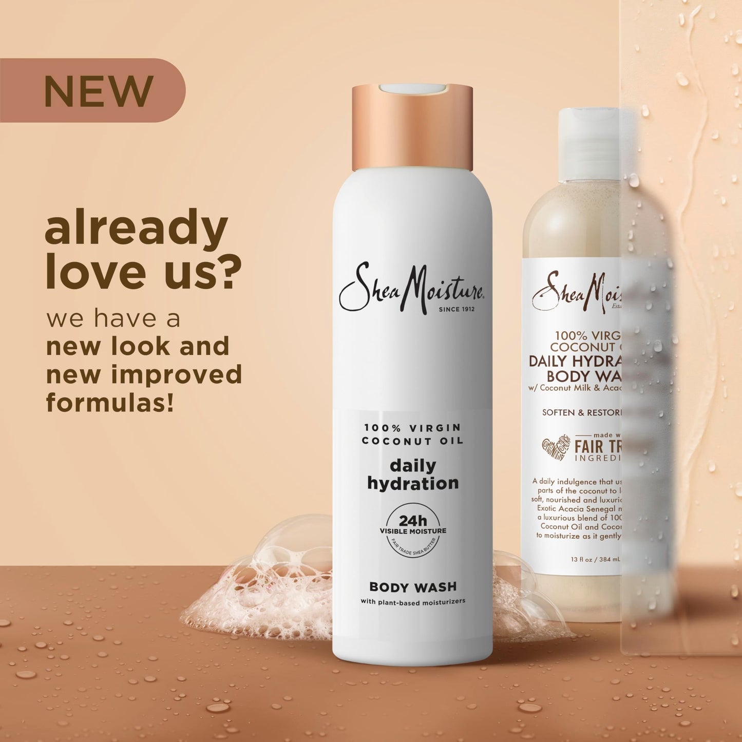 SheaMoisture Virgin Coconut Oil Body Wash Nourish and Replenish Skin Daily Hydrating body wash for 24H Visible Moisture for Healthy, Glowing Skin 18 Beauty & Personal Care Shea Moisture