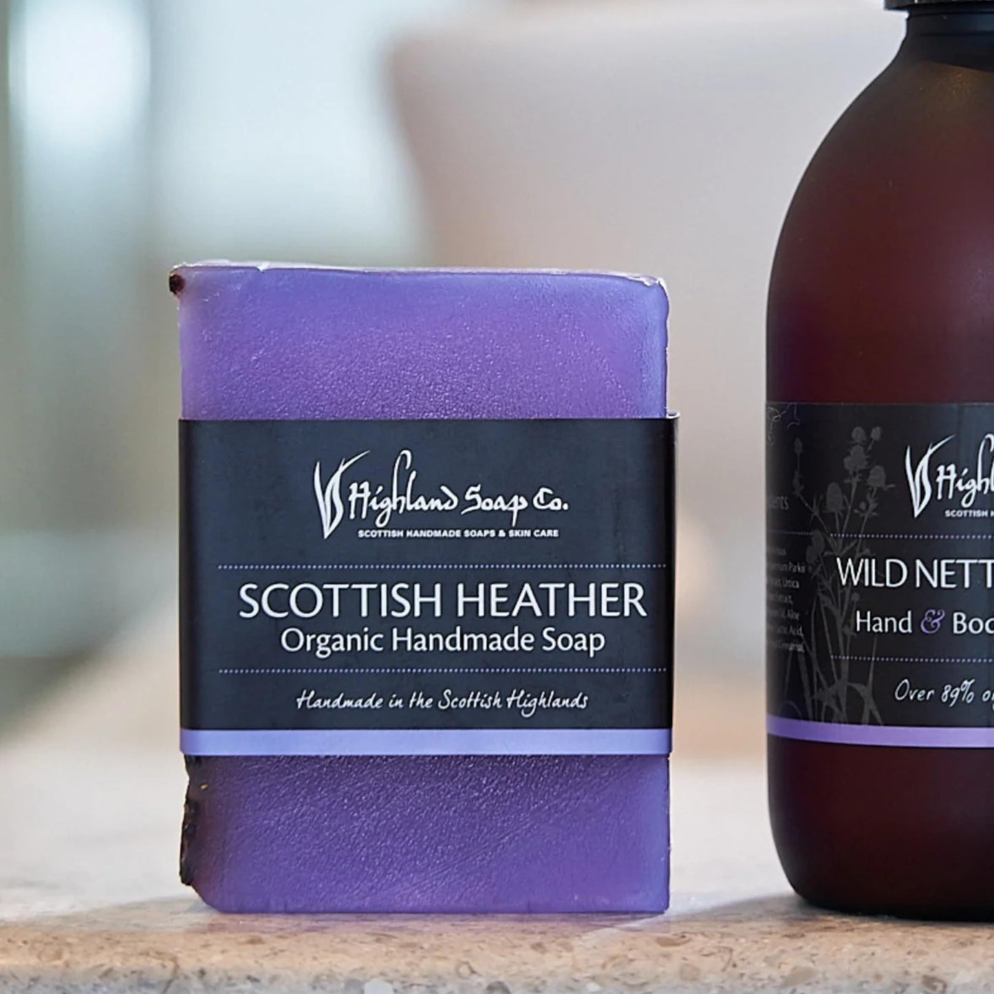 The Highland Soap Company, Handmade Scottish Organic Vegetable Oil Glycerin Soap Bar, Scottish Heather, 5.3oz (Pack of 1) Beauty & Personal Care HIGHLAND SOAP CO