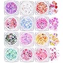 Ownest 12 Colors Holographic Chunky Glitter Gel Set, Christmas Party Makeup Face Body Eye Lips Hair Nail Cosmetic Festival Chunky Glitter Eyeshadow Beauty & Personal Care Ownest