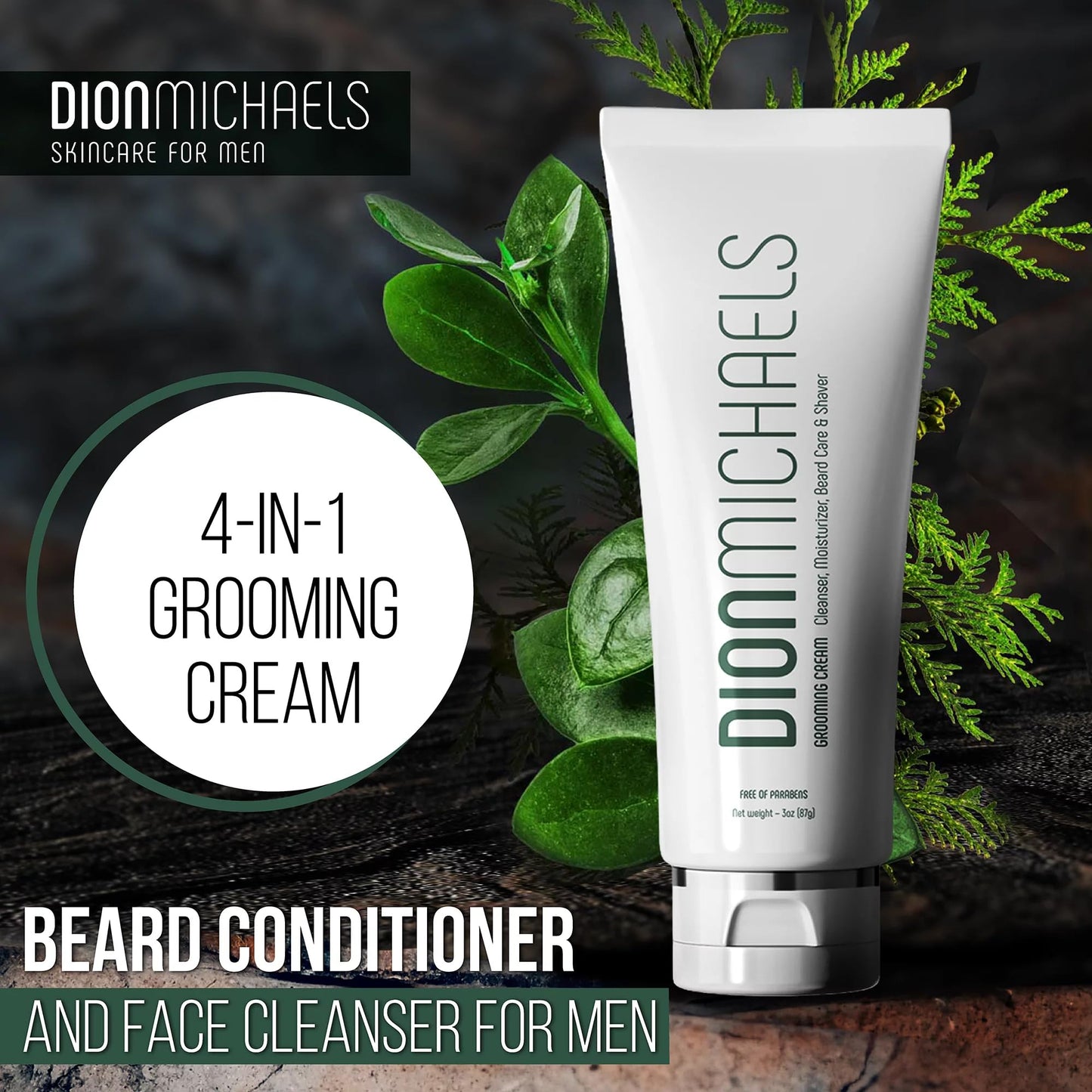 Dion Michaels 4-in-1 Grooming and Shave Cream for Men - Shaving Cream, Facial Cleanser, Beard Care and Moisturizer - Beard Softener for Men Beauty and Personal Care Dion Michaels