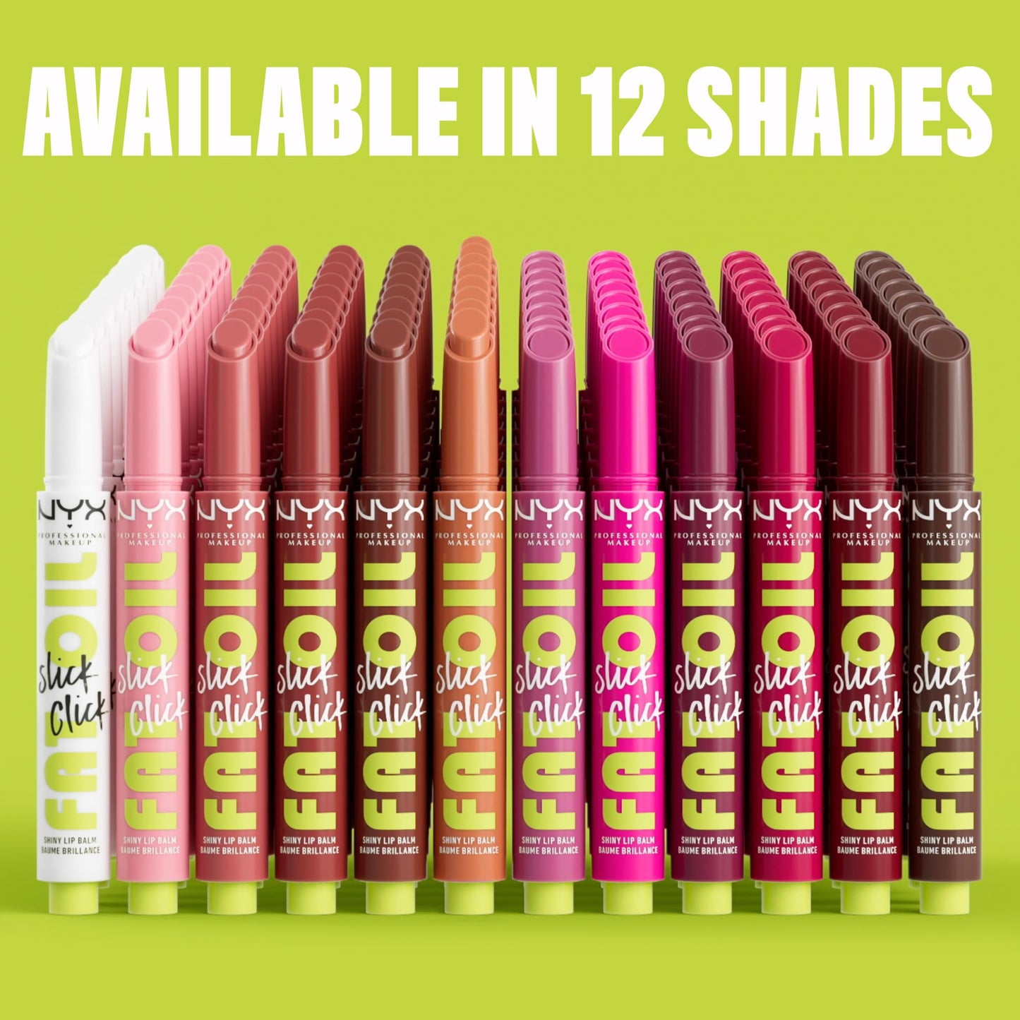 NYX PROFESSIONAL MAKEUP Fat Oil Slick Click, Lightweight, Buildable, Pigmented Vegan Lip Balm - Clout Beauty & Personal Care NYX PROFESSIONAL MAKEUP