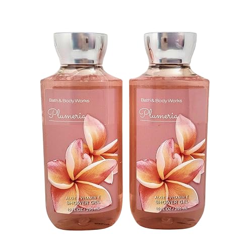 Bath & Body Works Shower Gel, Gift Set of 2, 10oz Each (Plumeria) Beauty & Personal Care Bath & Body Works