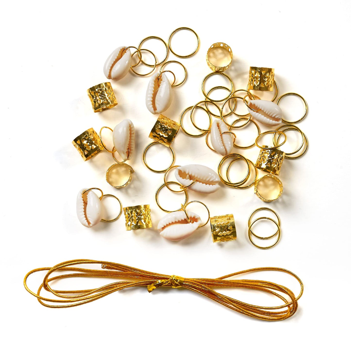RED by KISS Hair Jewelry for Women Braids Dreadlock A Complete DIY Kit of Hair Charms Beads Cuffs Rings and Metallic Cords for Hair Decoration (Kit 1) Beauty & Personal Care Red by Kiss