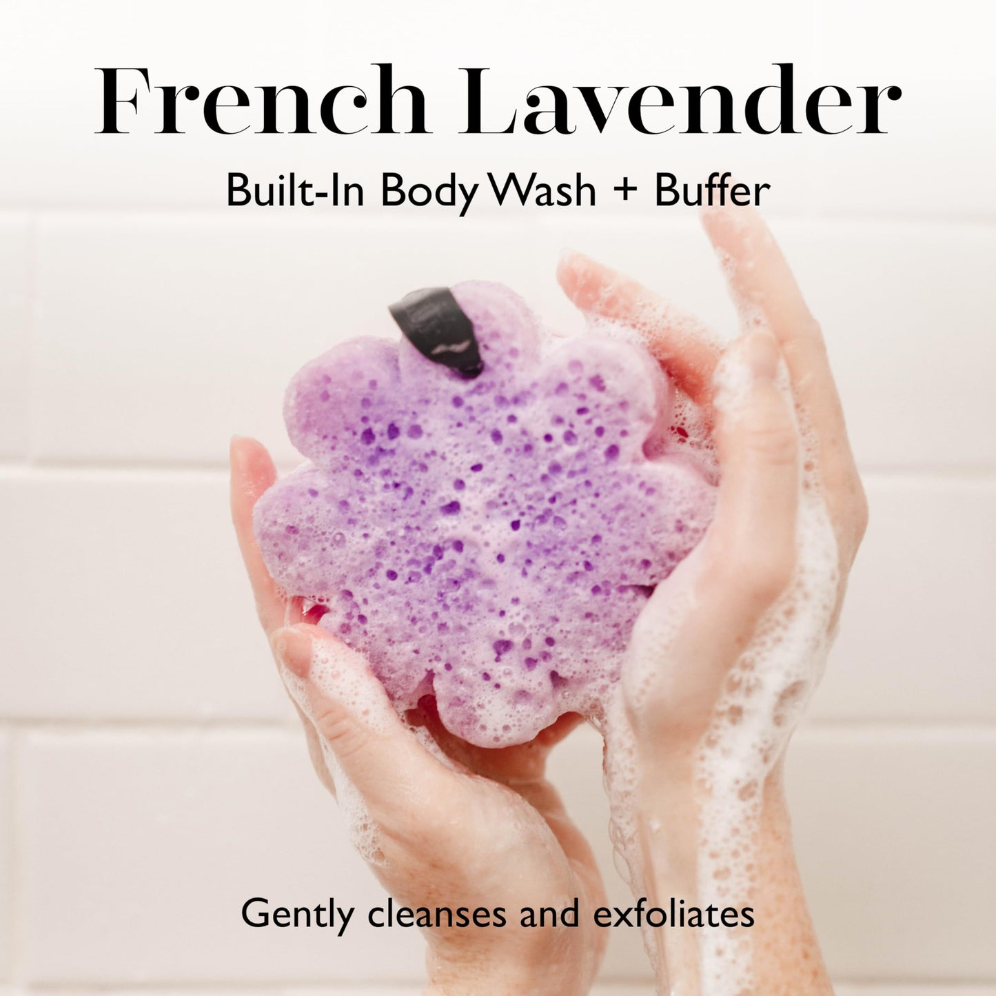 Spongellé French Lavender Wild Flower Bath Sponge - Built-in Body Wash & Body Scrubber, Shower Loofah Sponge for Women - 14+ uses Beauty and Personal Care SPONGELLÉ