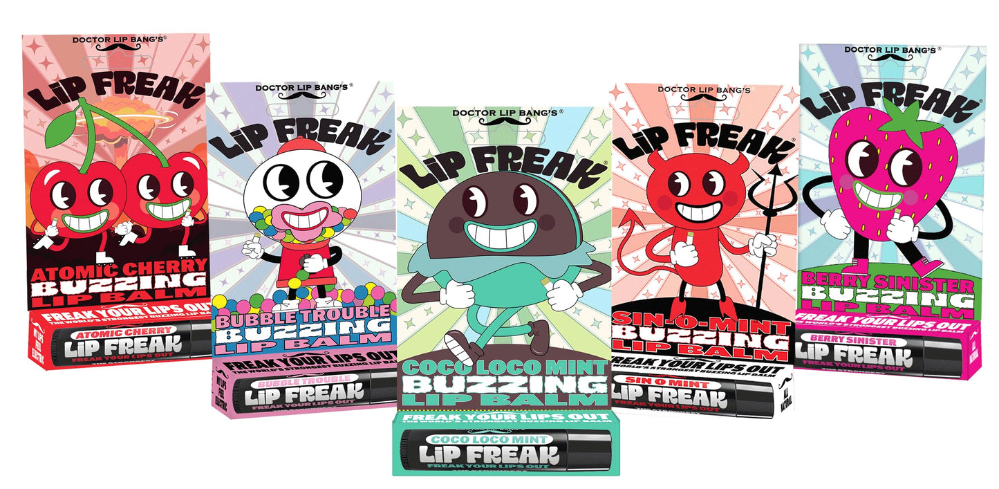 Doctor Lip Bang's BUZZING Lip Balm - Lip Freak - 100% All Natural - Cruelty Free - Berry Sinister Beauty and Personal Care Doctor Lip Bang's