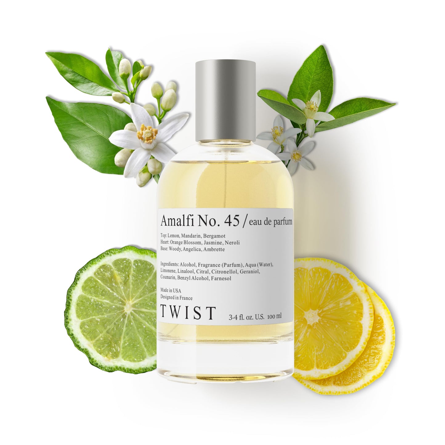Twist Amalfi No. 45 - Eau De Parfum Inspired by T. Ford's Neroli Portofino, Long-Lasting Perfume For Women & Men, Paraben Free, Vegan, Clean Beauty & Personal Care HOUSE OF TWIST