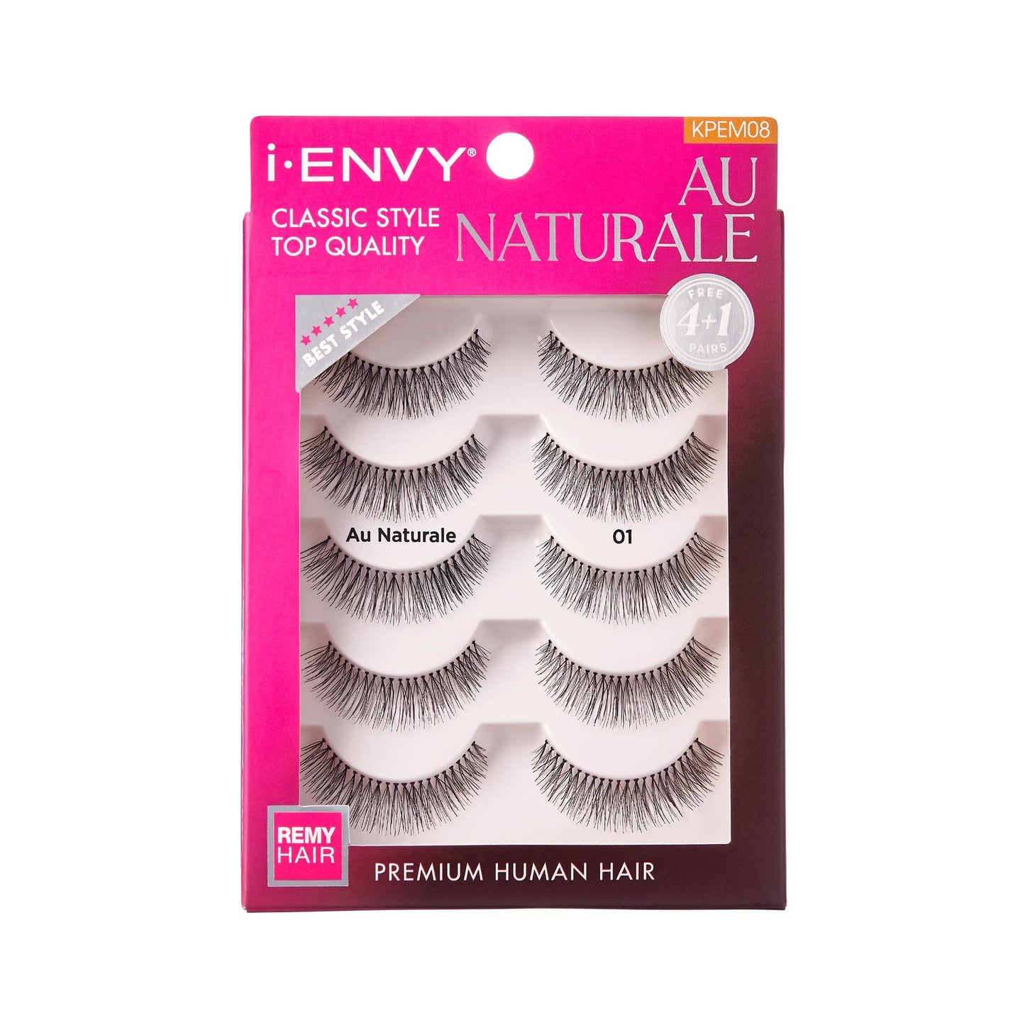 iENVY by KISS Au Naturale Human Hair Natural Style 5 Pair (KPEM08) Beauty & Personal Care i•ENVY