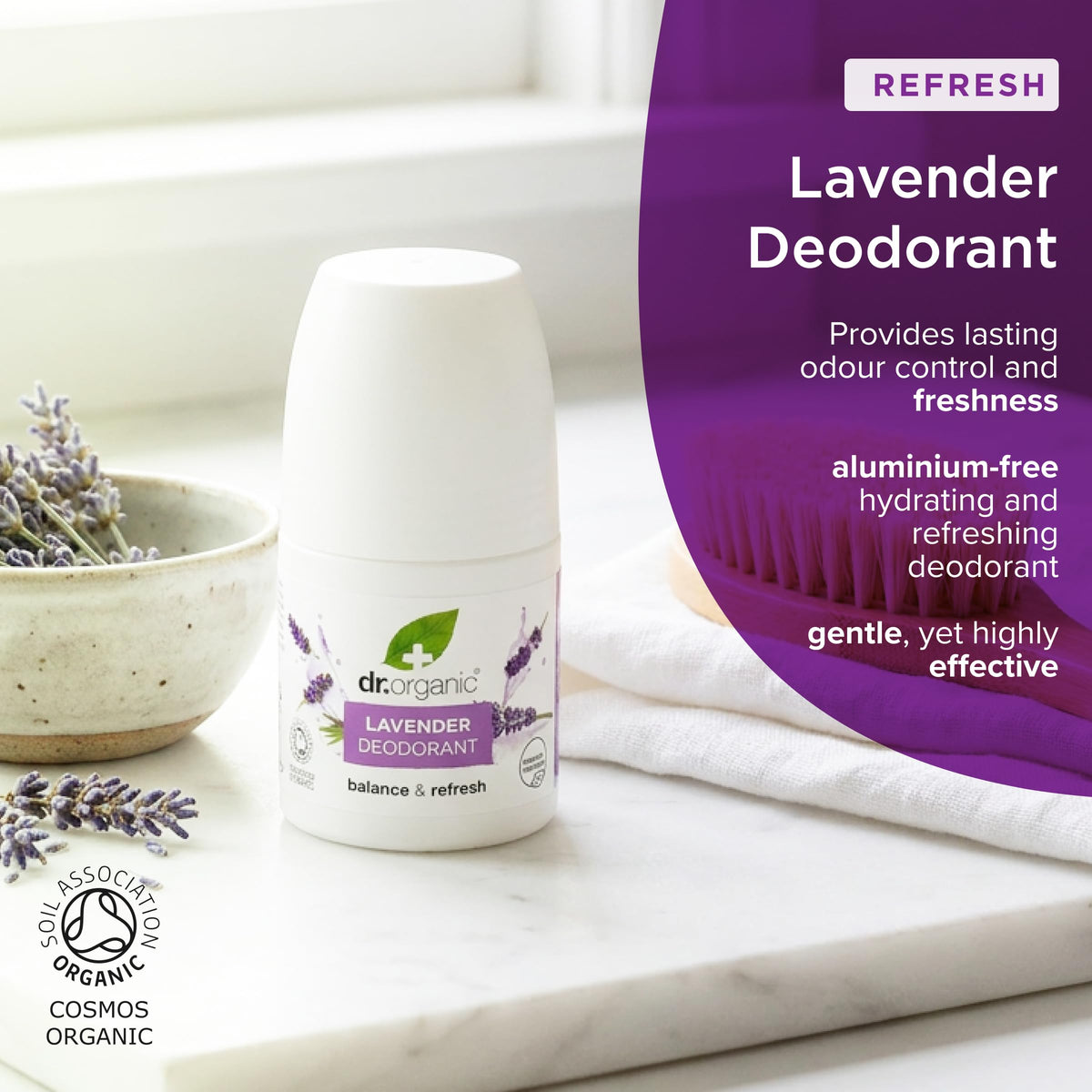 Dr Organic Lavender Deodorant Beauty and Personal Care Dr. Organic