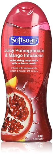 Softsoap Juicy Pomegranate & Mango Infusions Moisturizing Body Wash with Moisture Beads, 18 Ounce, (Pack of 3) Beauty & Personal Care Softsoap