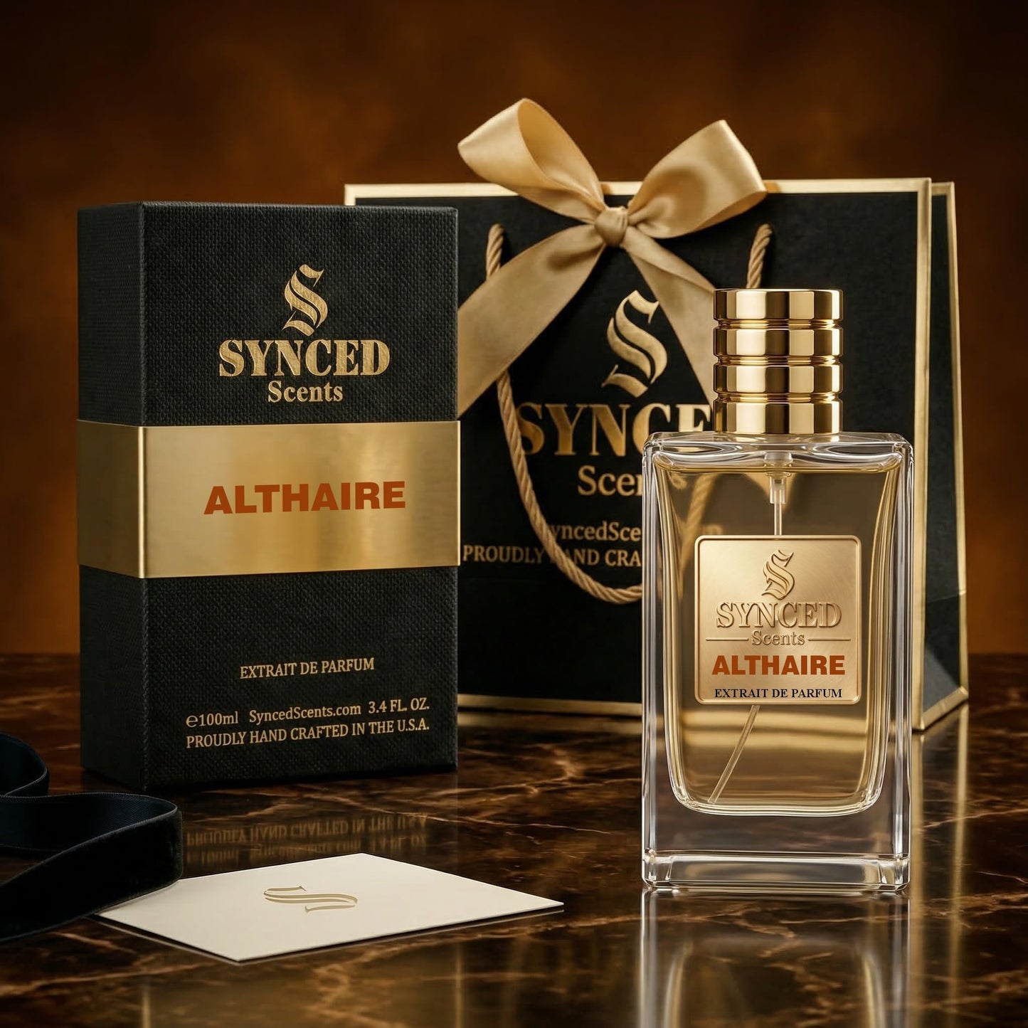 SYNCED Scents ALTHAIRE Inspired by Althair Perfume for Men - Long Lasting Warm Amber Vanilla Fragrance - Intense Sweet Spicy Masculine Cinnamon Beauty & Personal Care SYNCED Scents