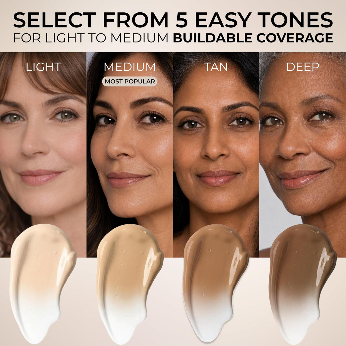 LUMINESS Liquid Mirage w/SPF 50 Color Adjusting Foundation Kit - Color Changing Foundation, SPF 50 Primer & Makeup Brush, Face Makeup for Mature Skin,