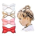 California Tot Non Slip Fully Lined Alligator Faux Leather Bow Hair Clips in Assorted Pack (Deluxe) Beauty & Personal Care California Tot