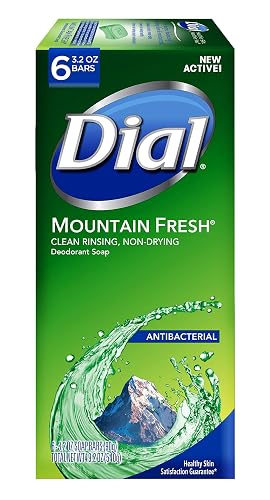 Dial Antibacterial Bar Soap, Mountain Fresh, 3.2 Ounce, 6 Bars Beauty & Personal Care Dial