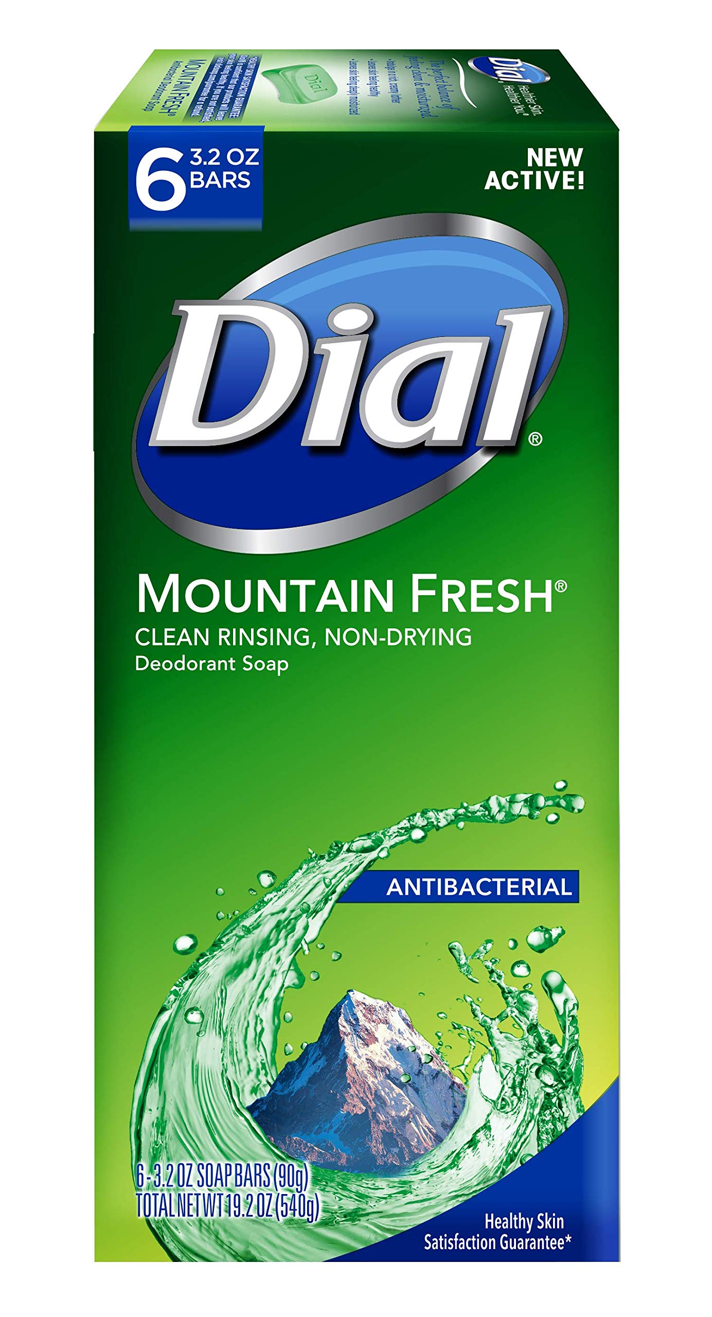 Dial Antibacterial Bar Soap, Mountain Fresh, 3.2 Ounce, 6 Bars Beauty & Personal Care Dial