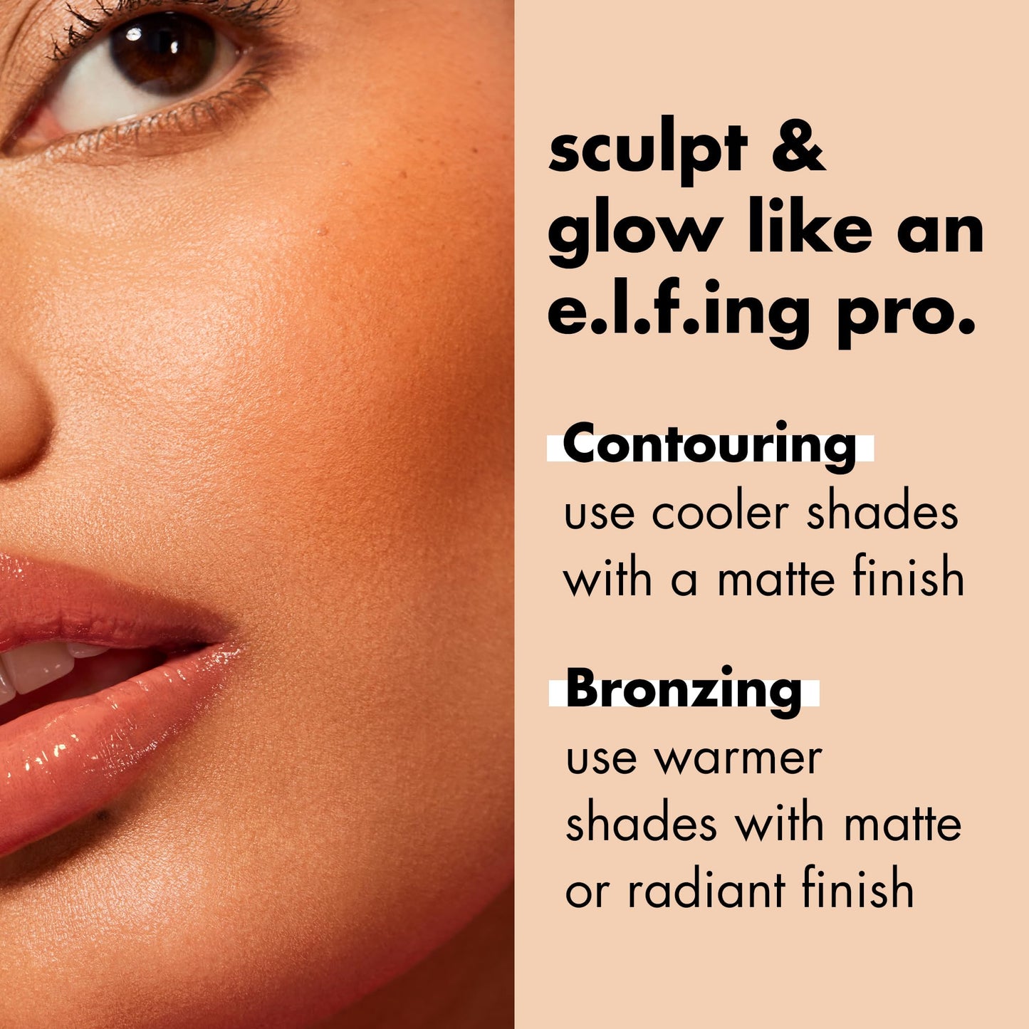 e.l.f. Primer-infused Bronzer, Long-Wear, Matte, Bold, Lightweight, Blends Easily, Contours Cheeks, Forever Sun Kissed, All-Day Wear, 0.35 Oz Beauty & Personal Care e.l.f.