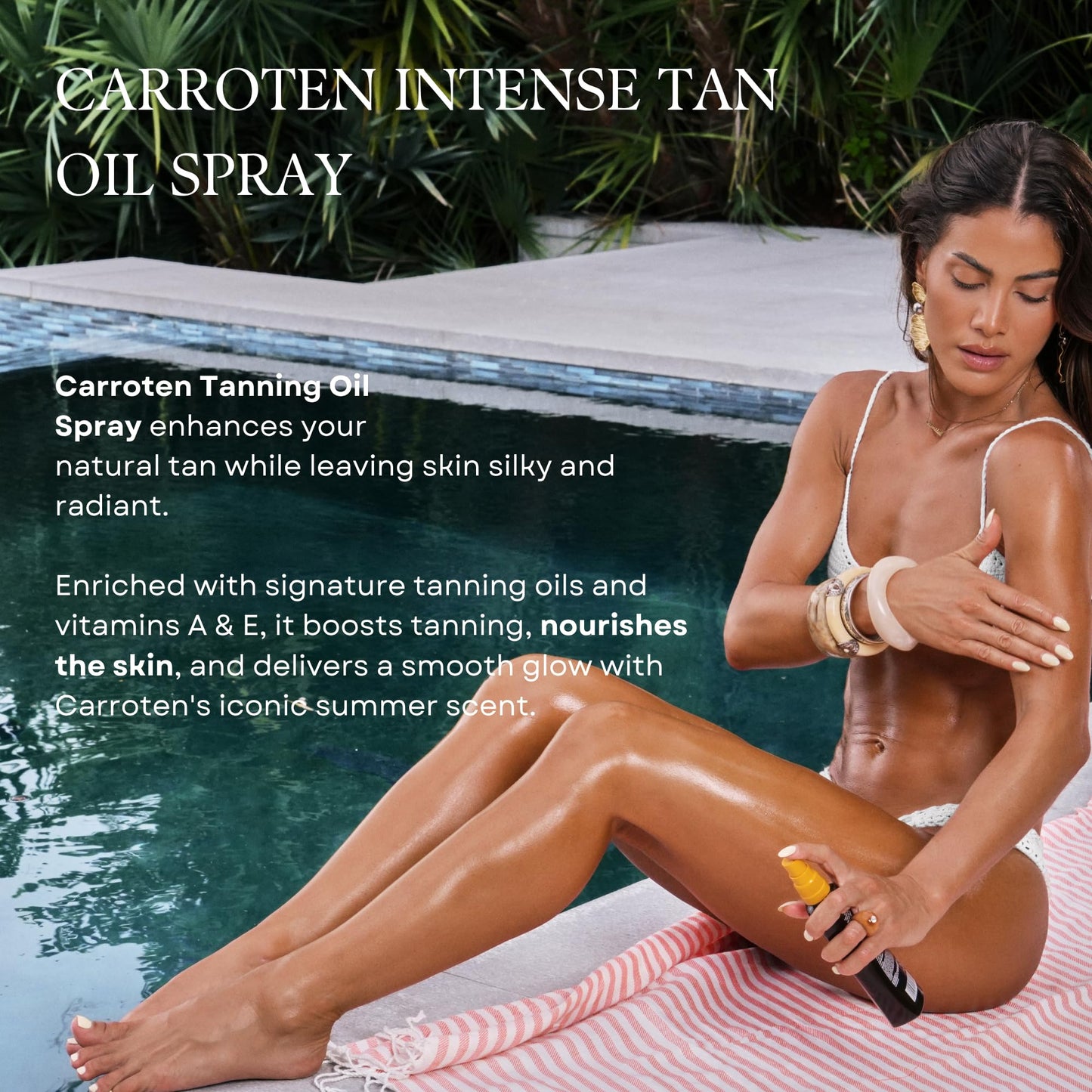 Carroten Intensive Tanning Oil Spray | Browning Oil Tan Accelerator | Vitamin E with Carrot & Coconut Oils | Water-Resistant, Silky Hydration | Beauty and Personal Care Carroten