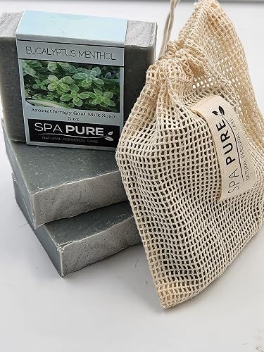 Spa Pure Aromatherapy Luxury Soap, made with plant based ingredients, essential oils, all natural, 4.5 oz each (Eucalyptus Menthol) Beauty & Personal Care Spa Pure