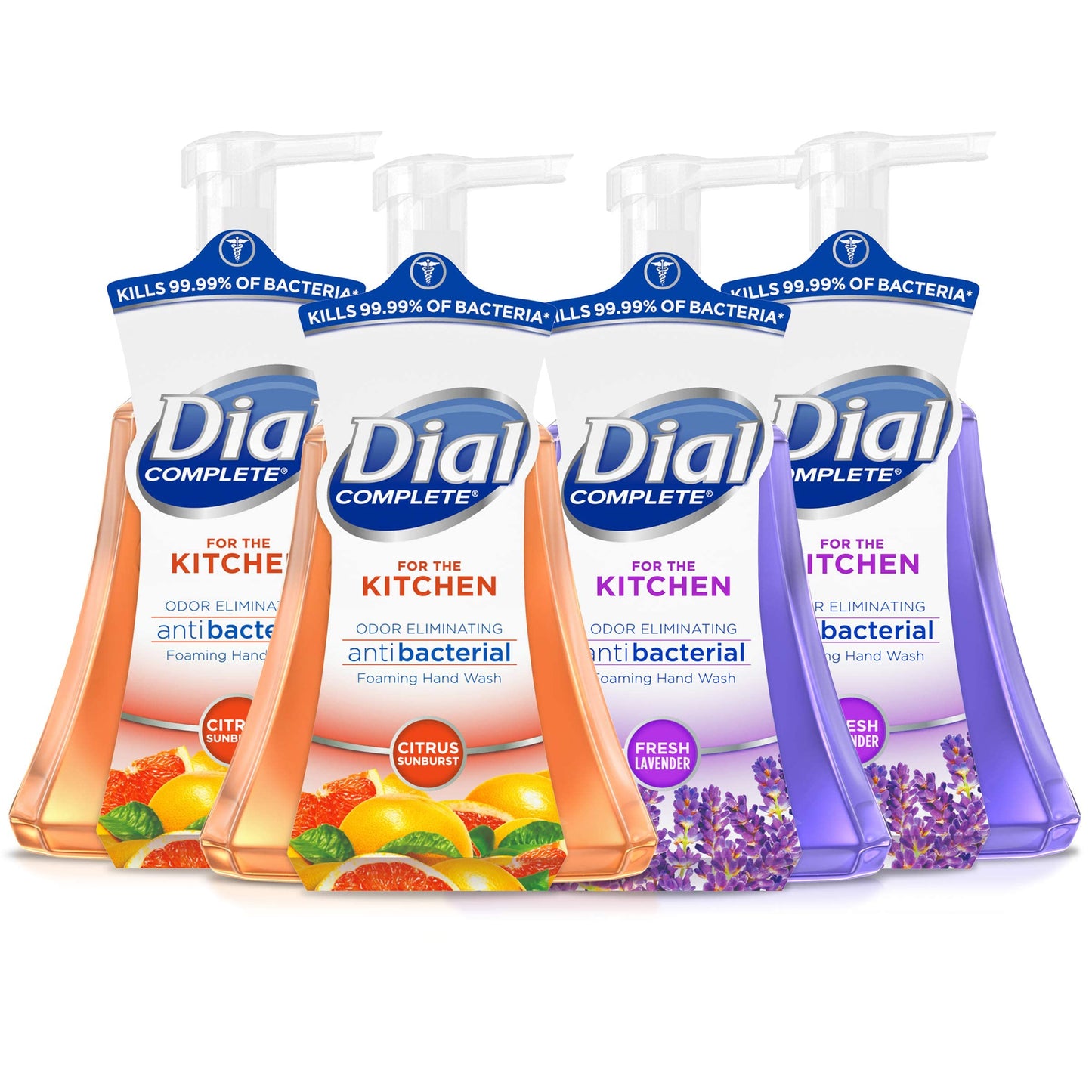 Dial Complete Antibacterial Foaming Hand Wash for Kitchen, Fresh Lavender Scent/Citrus Sunburst, 15 fl oz (Pack of 4) Beauty & Personal Care Dial