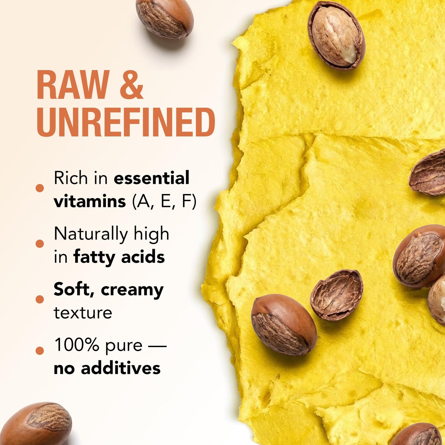 Ashanti Naturals Yellow Raw Shea Butter | Unrefined African Shea Butter | Creamy Moisturizer for Easy Application - 8 oz Beauty & Personal Care Ashanti Naturals