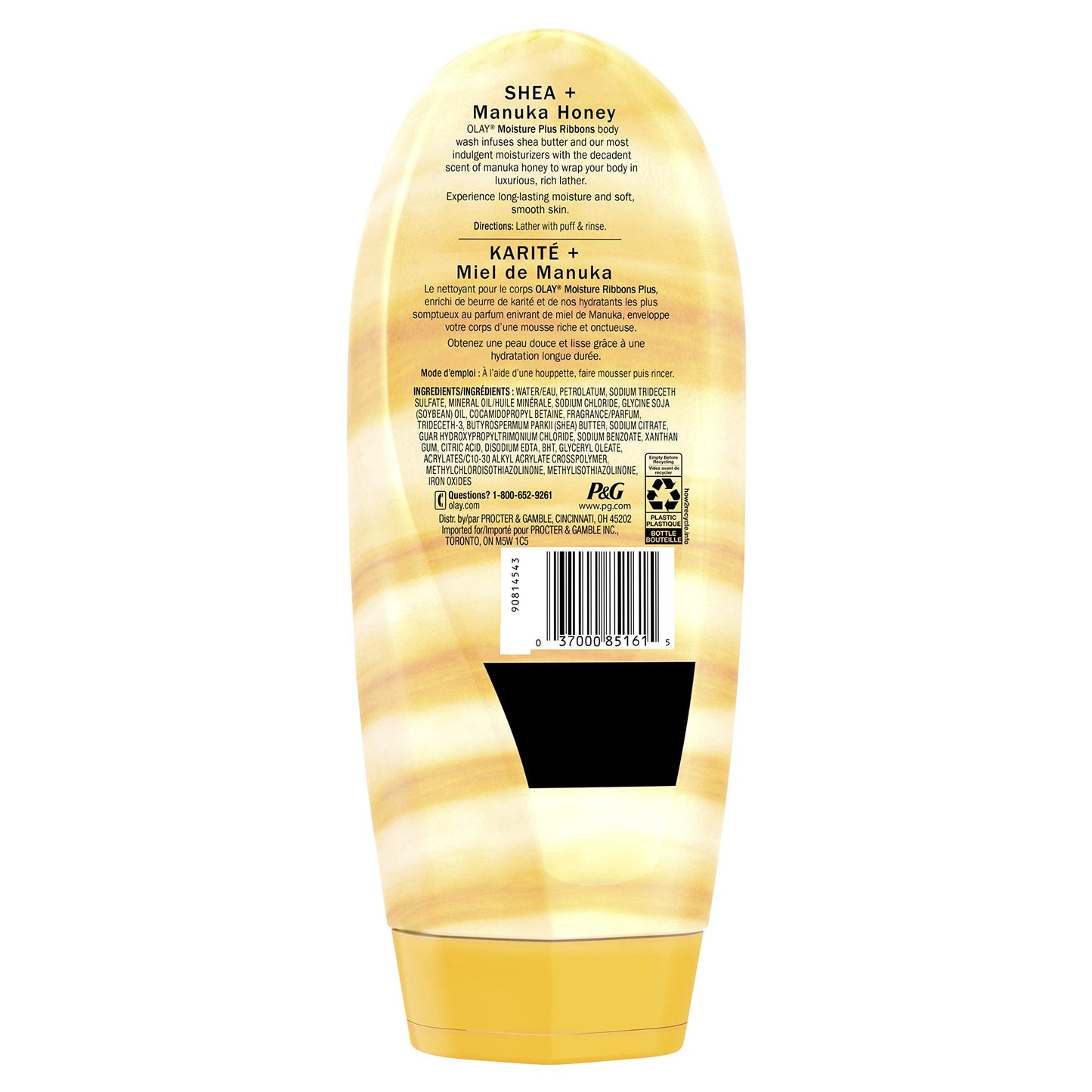 Olay Moisture Ribbons Plus Shea + Manuka Honey Body Wash, 18 oz(pack of 4) Beauty & Personal Care Olay