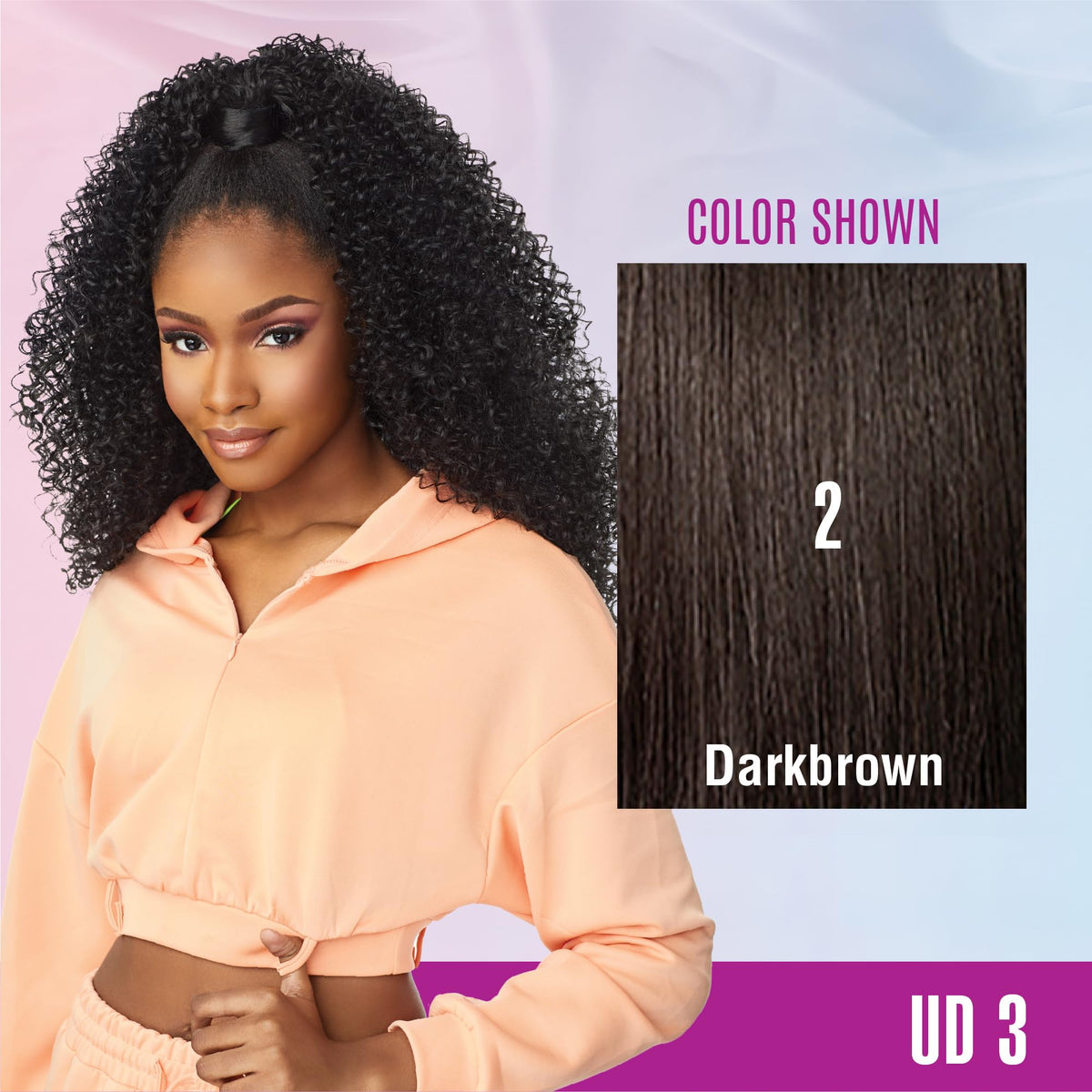 Sensationnel Instant Updown Halfwig Pony-Iud 3, 2 DARKBROWN