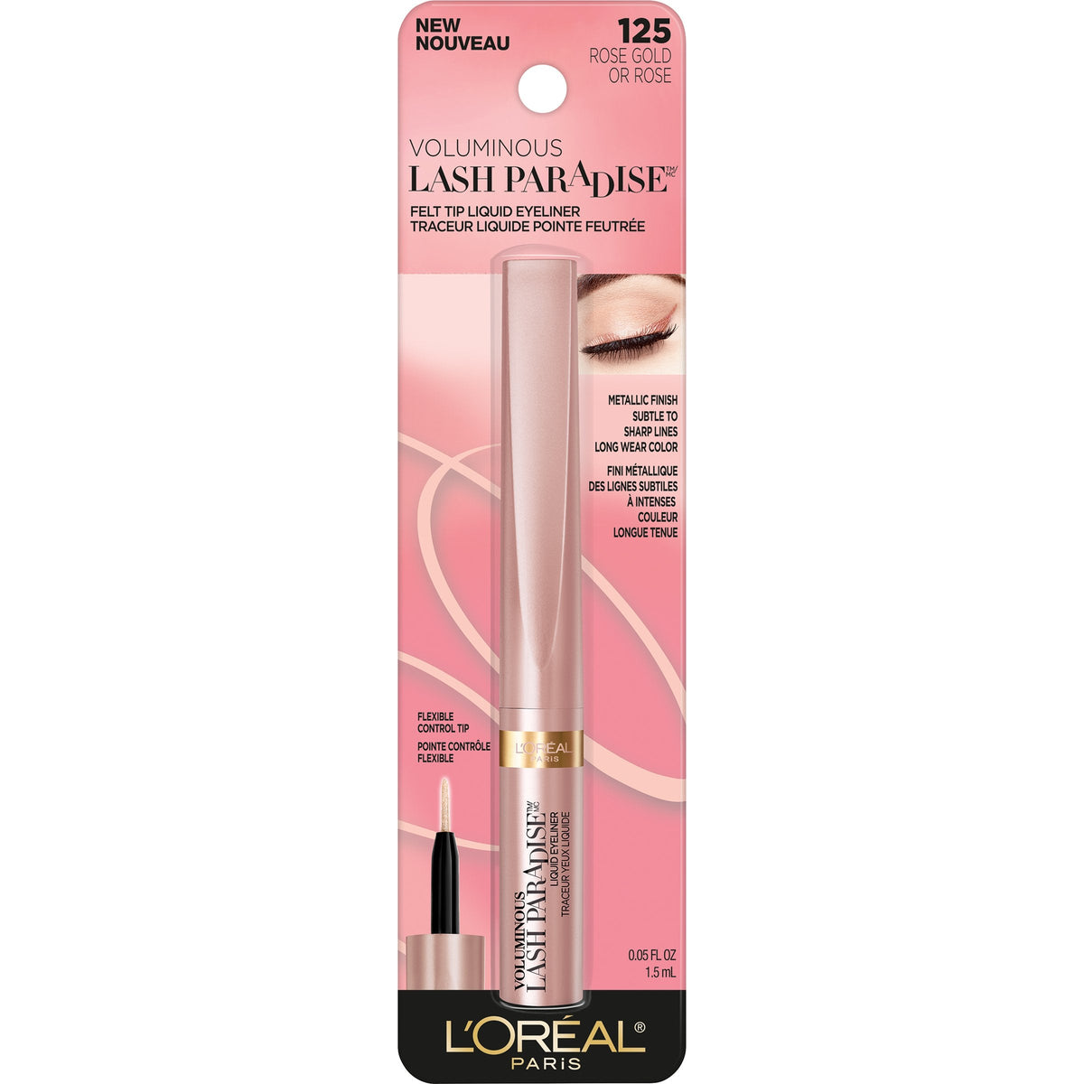 L'Oreal Paris Cosmetics Voluminous Lash Paradise Liquid Eyeliner, Rose Gold, 0.05 Fluid Ounce Beauty & Personal Care L'Oreal Paris