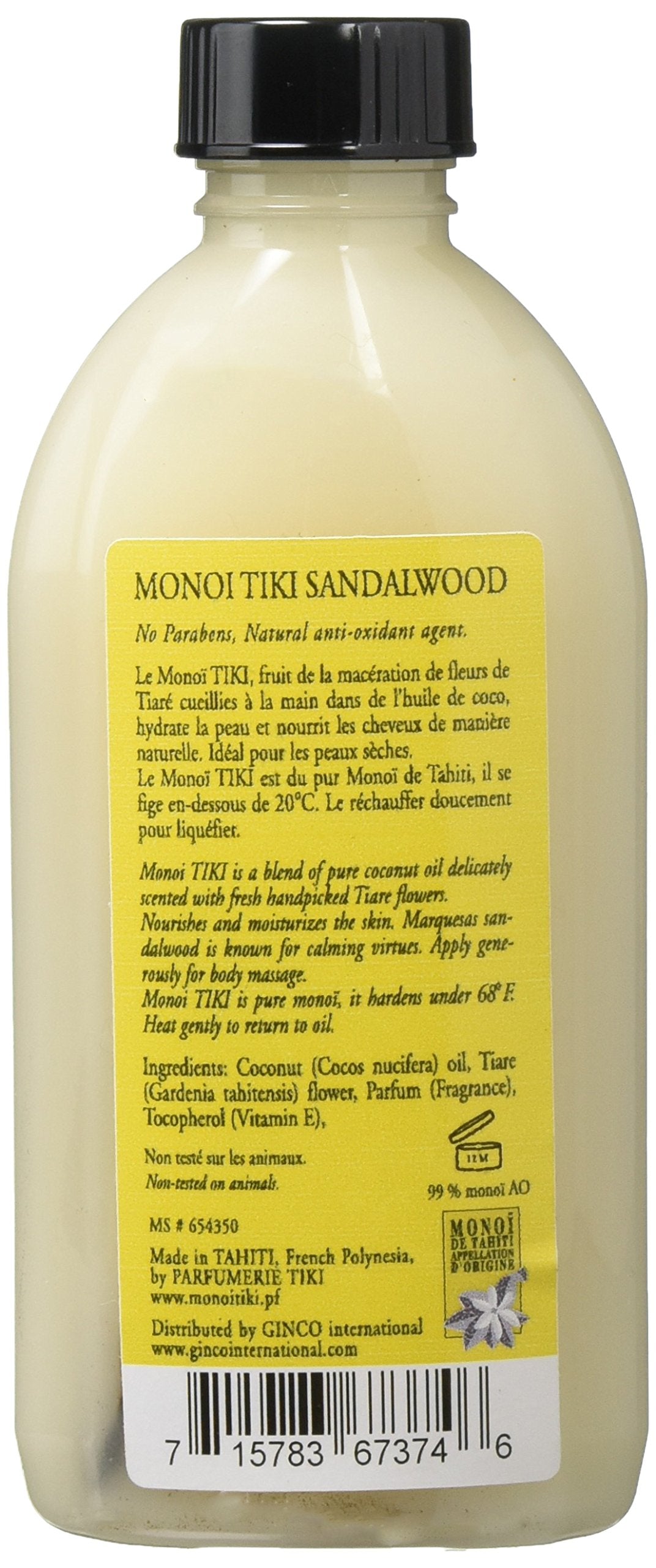 Monoi Tiare Tahiti Santal Sandalwood Coconut Oil - 4 fl oz Beauty & Personal Care Monoi Tiare Tahiti
