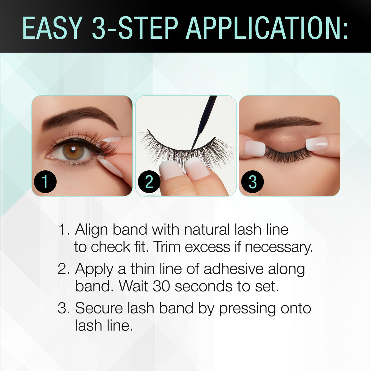 Ardell Strong Hold Lash Glue, Black - Professional Waterproof Lash Adhesive for Strip Lashes with Precision Brush, Fast-Drying 24-Hour Lift-Proof
