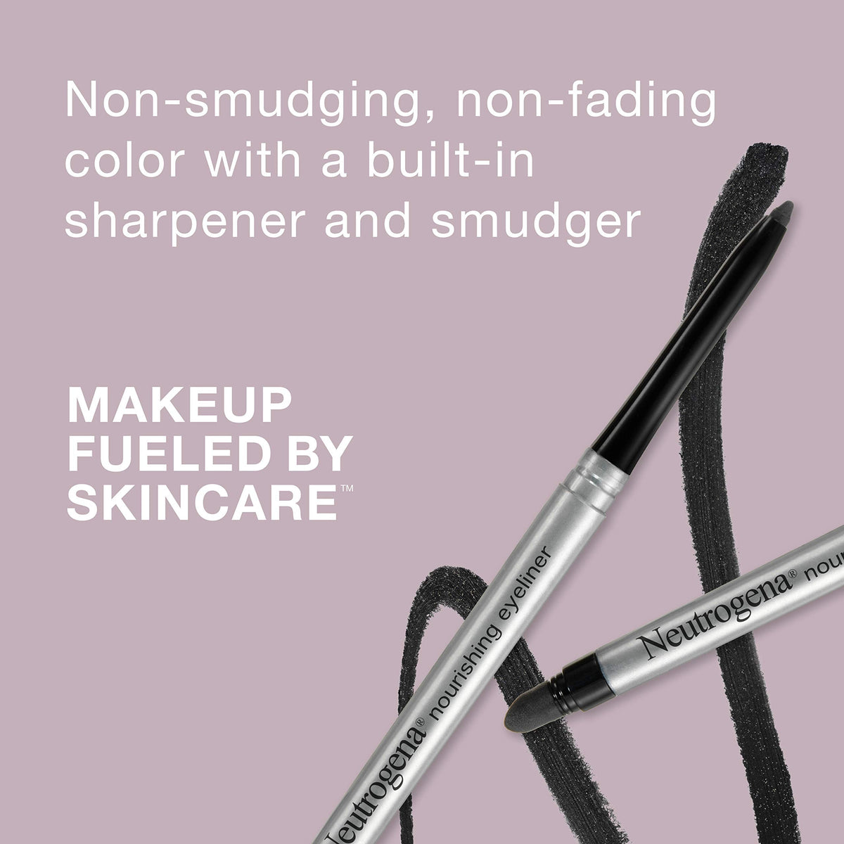 Neutrogena Nourishing Eyeliner Pencil, Built-in Sharpener for Precise Application and Smudger for Soft Smokey Look, Luminous, Nonfading Beauty & Personal Care Neutrogena