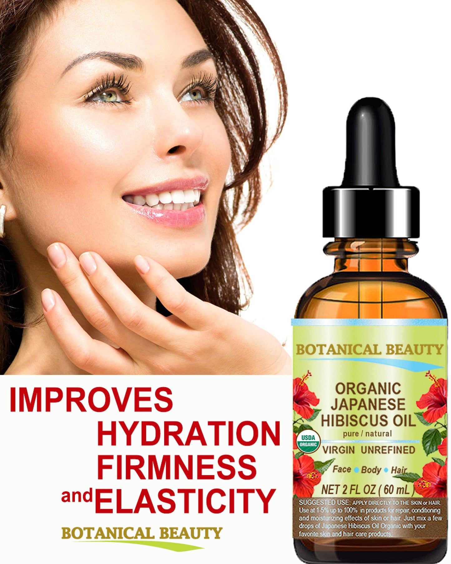 Botanical Beauty Organic HIBISCUS OIL (Hibiscus Sabdariffa) JAPANESE 100 Pure Natural VIRGIN UNREFINED COLD PRESSED Anti Aging, Vitamin E Oil Beauty & Personal Care Botanical Beauty