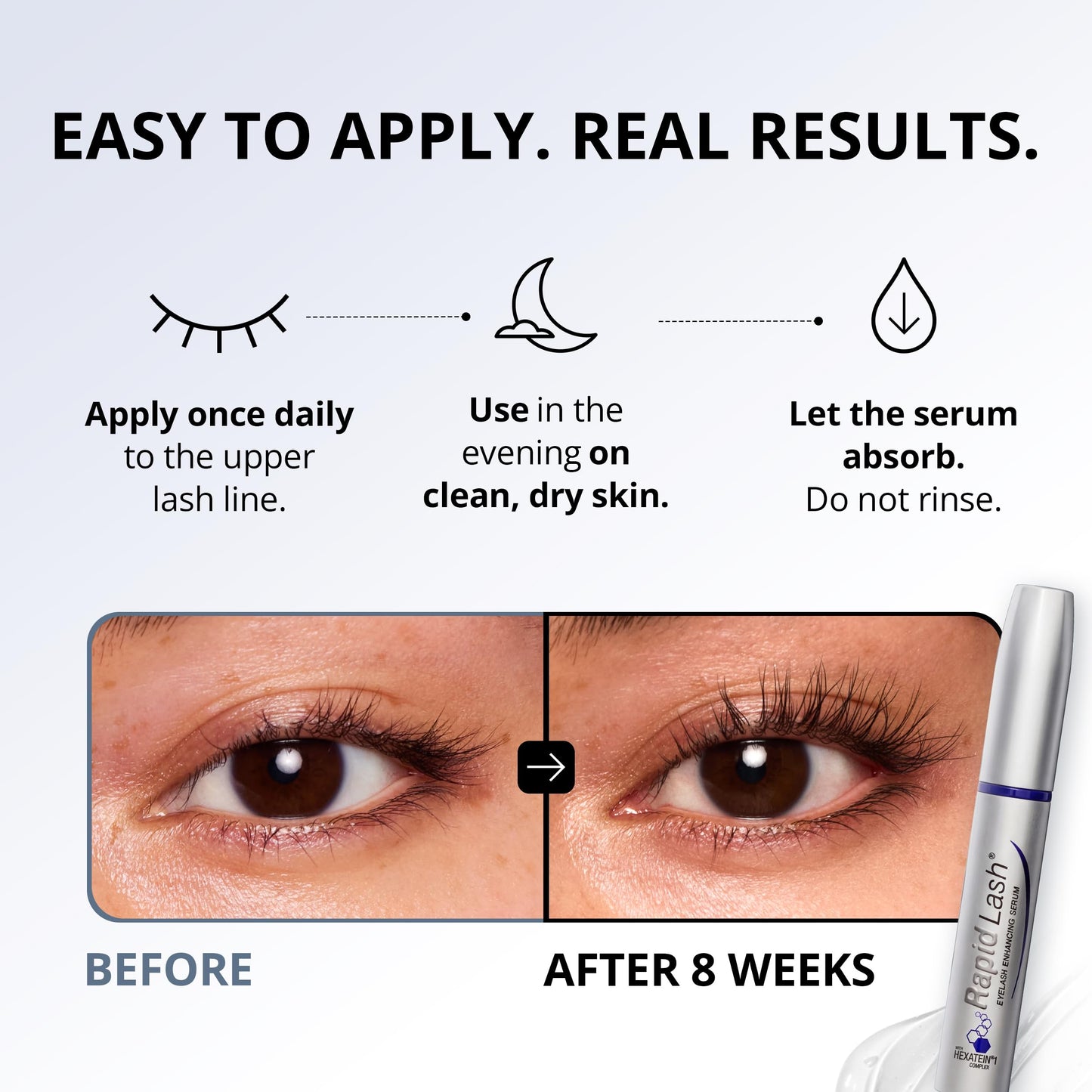 RapidLash Eyelash Enhancing Serum - 2 Month Supply, 3mL
