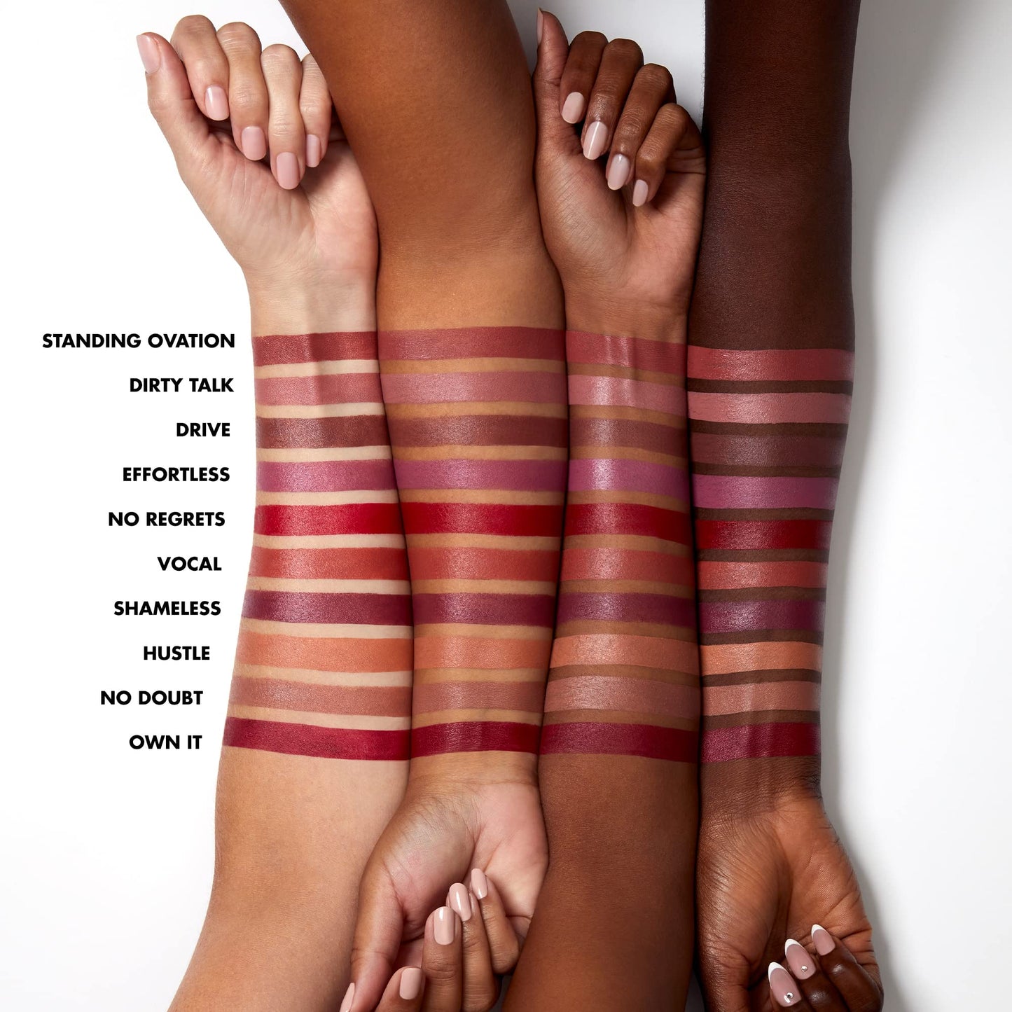 e.l.f. O Face Satin Lipstick, Richly Pigmented, Nourishing & Long-Lasting Creamy Lipstick, Infused With Jojoba, Vegan & Cruelty-Free, Smolder Beauty & Personal Care e.l.f.