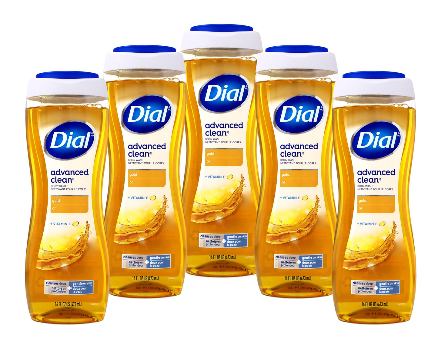 Dial Advanced Clean Body Wash Gold Deep Clean Gentle on Skin with Vitamin E 16 fl oz (Pack of 5) Beauty & Personal Care Dial