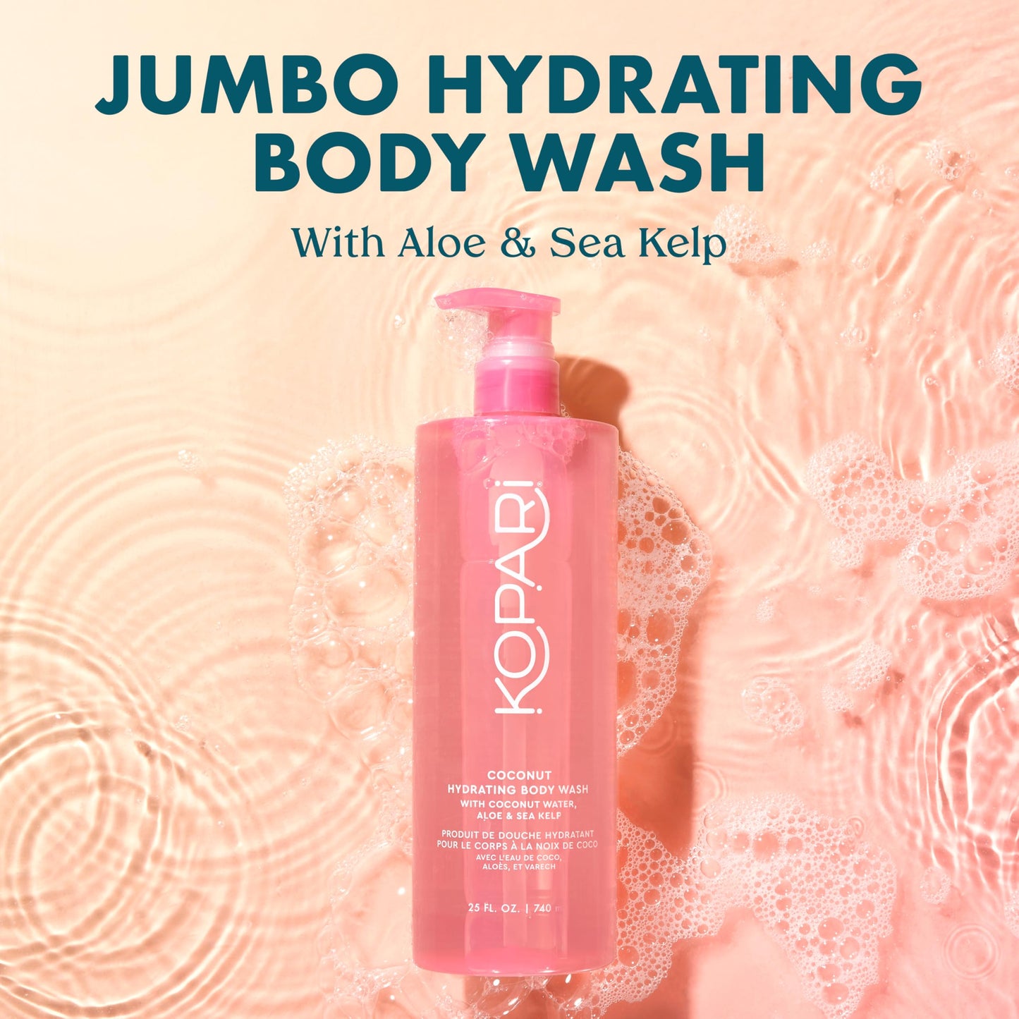 Kopari Jumbo Coconut Hydrating Body Wash with Organic Coconut Water, Sea Kelp and Aloe Vera, Luxurious Gel to Foam, Sweet Coconut & Vanilla, 25 oz Beauty & Personal Care Kopari