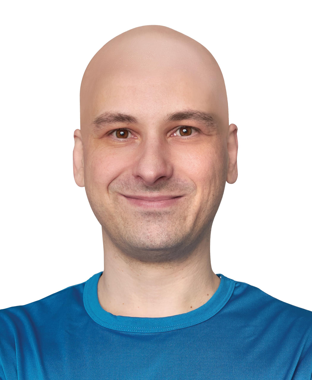 Kangaroo Realistic Beige Latex Bald Cap for Men & Women for Halloween Party