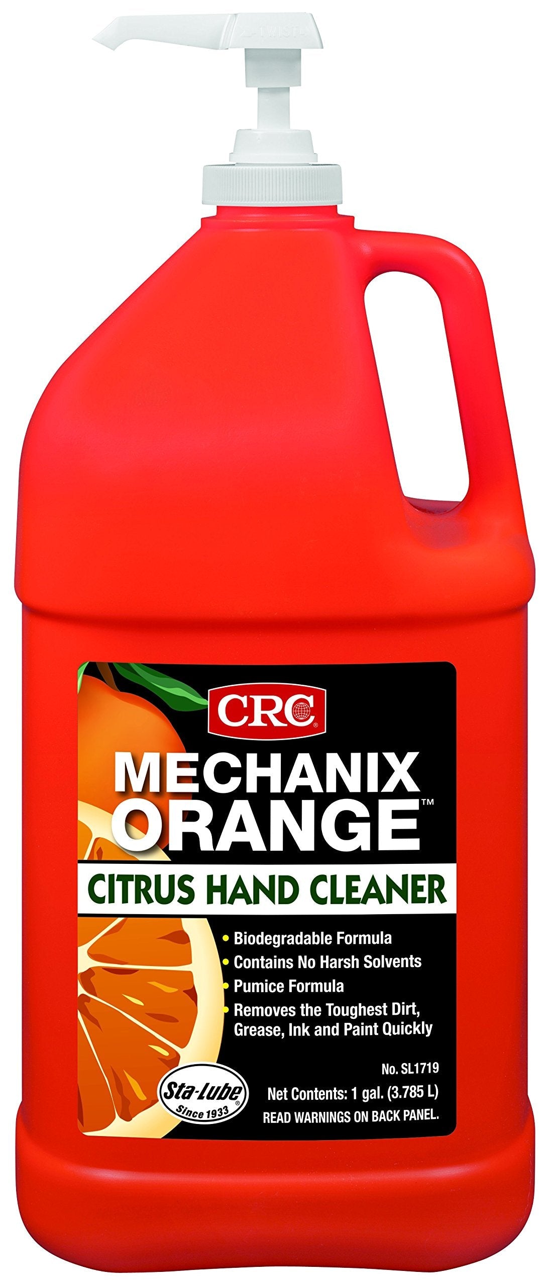 CRC Mechanix Orange Citrus Lotion Hand Cleaner W/Pumice SL1719 - 1 GAL, Citrus Hand Cleaner for Industrial Sites Beauty & Personal Care CRC