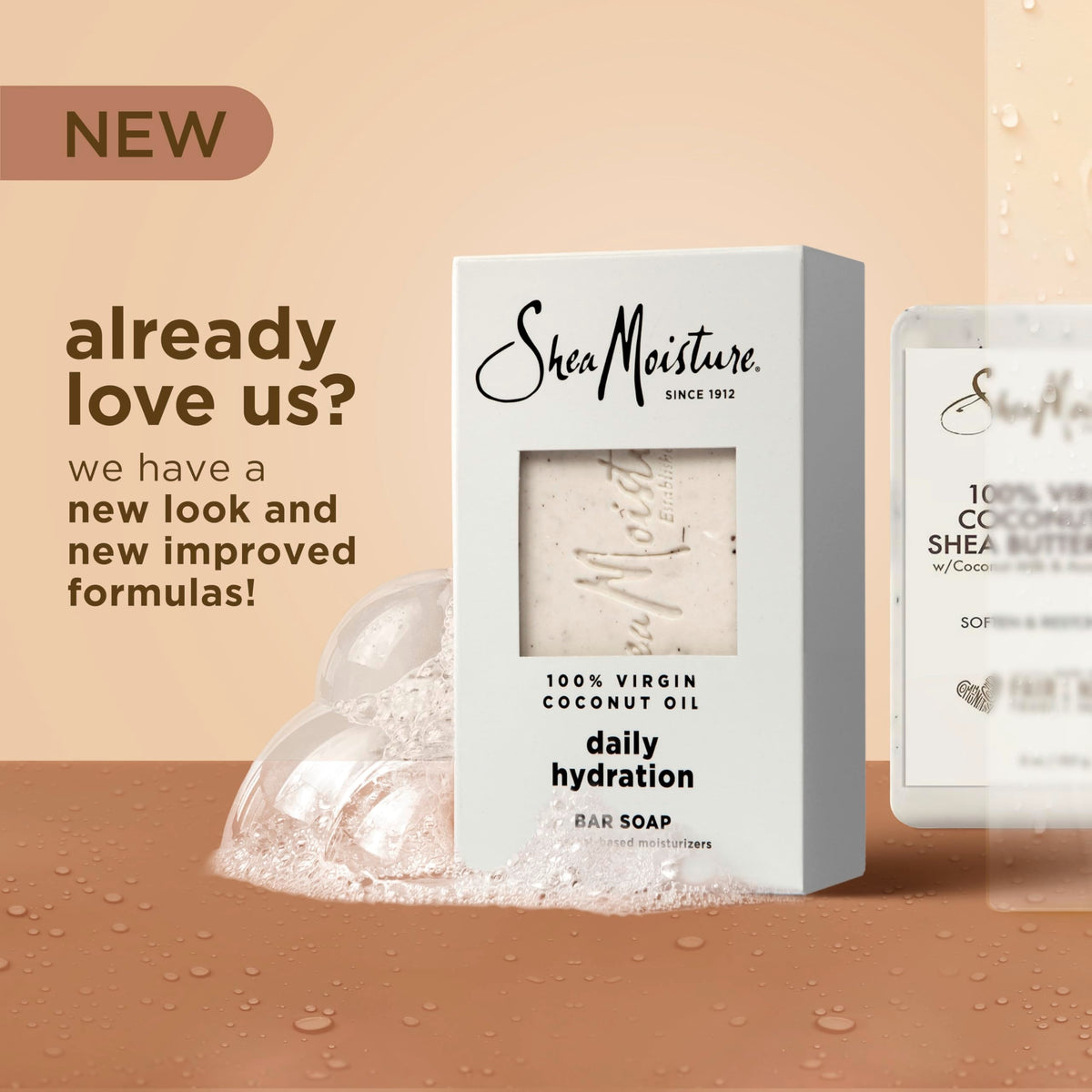 SheaMoisture Bar Soap Virgin Coconut Oil 4 count Nourish and Replenish Skin Daily Hydrating bar soap with 24h shea moisture nutrients for Healthy Beauty & Personal Care Shea Moisture