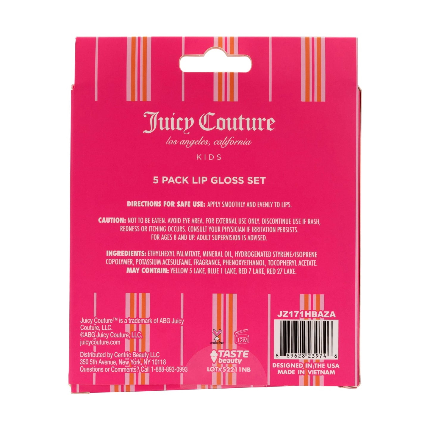 Juicy Couture Lip Gloss Makeup Set - 5 Gloss Shades with Cute Packaging for Girls & Tweens Beauty & Personal Care Juicy Couture